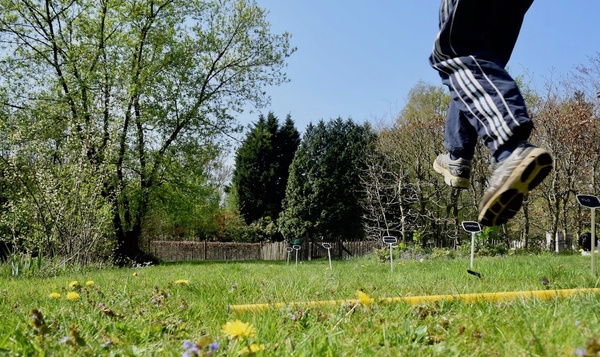 Wedstrijd verspringen tegen dieren